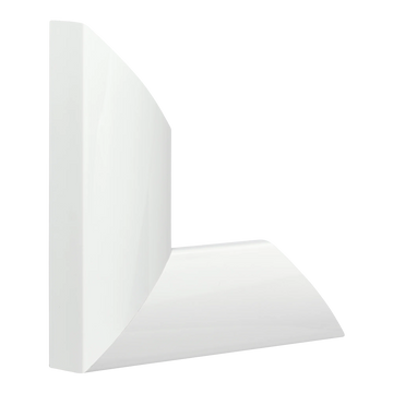 Vertical view of lacquer white picture frame