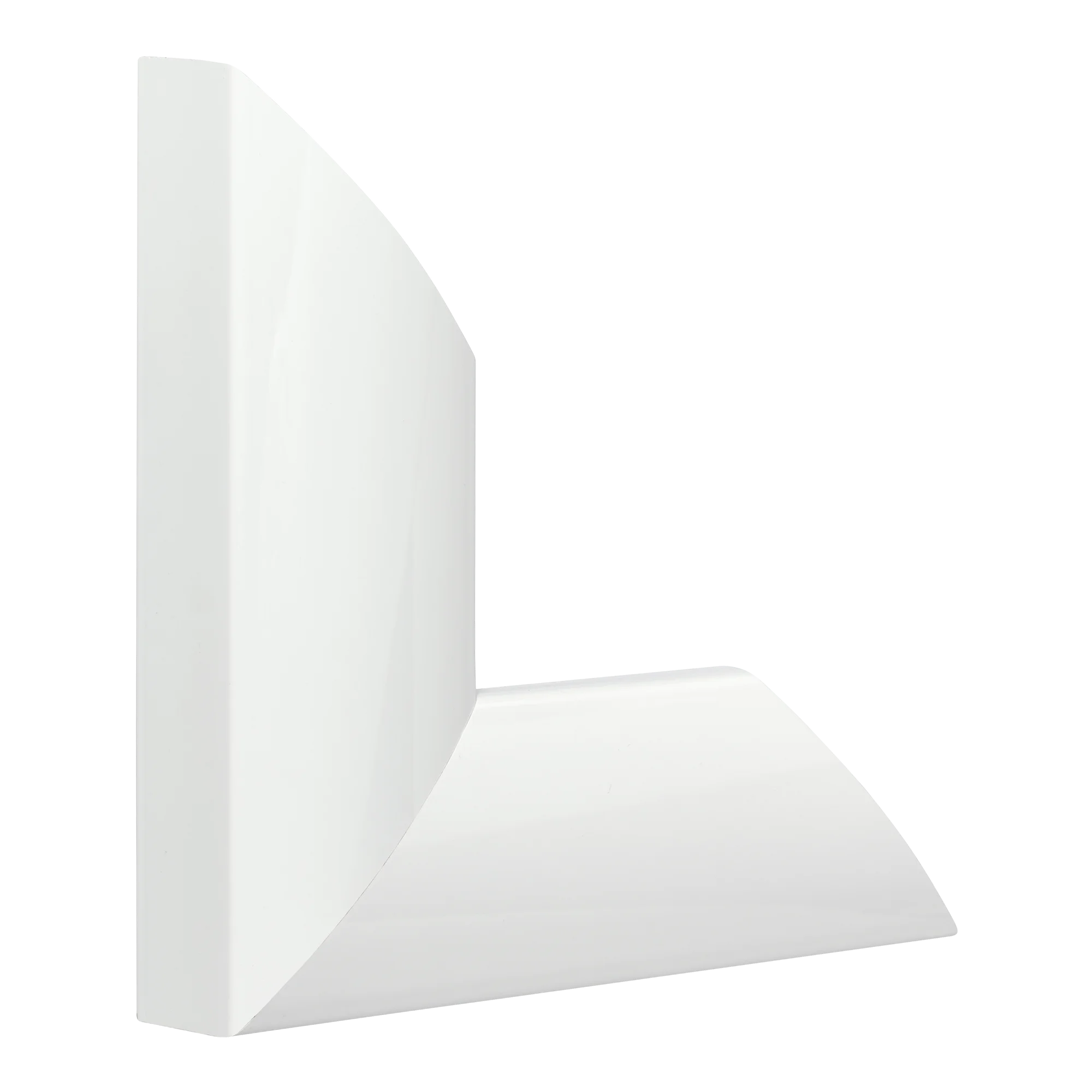 Vertical view of lacquer white picture frame