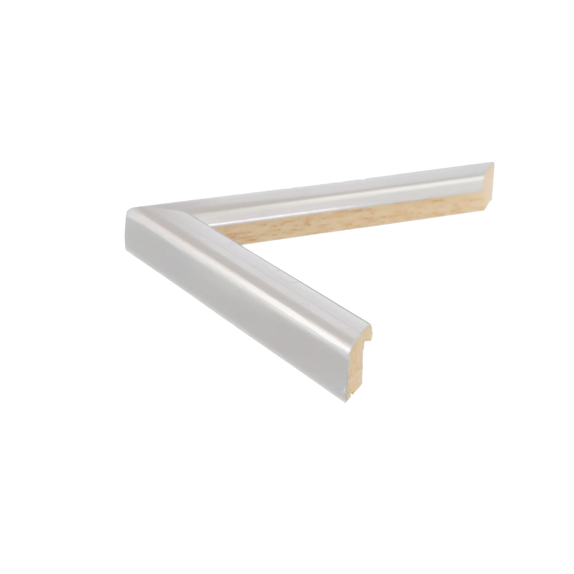 Side view of Legacy picture frame in silver