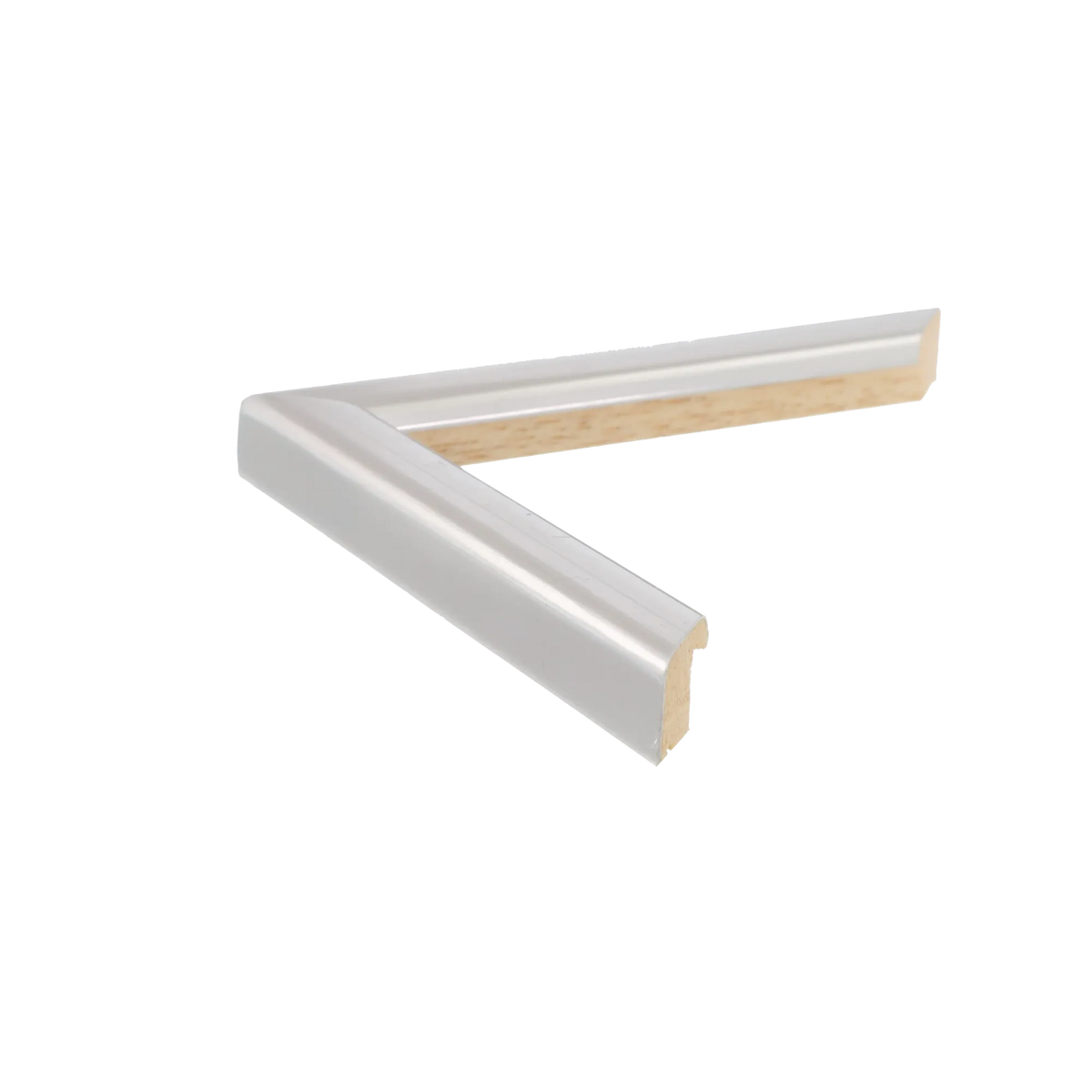 Side view of Legacy picture frame in silver