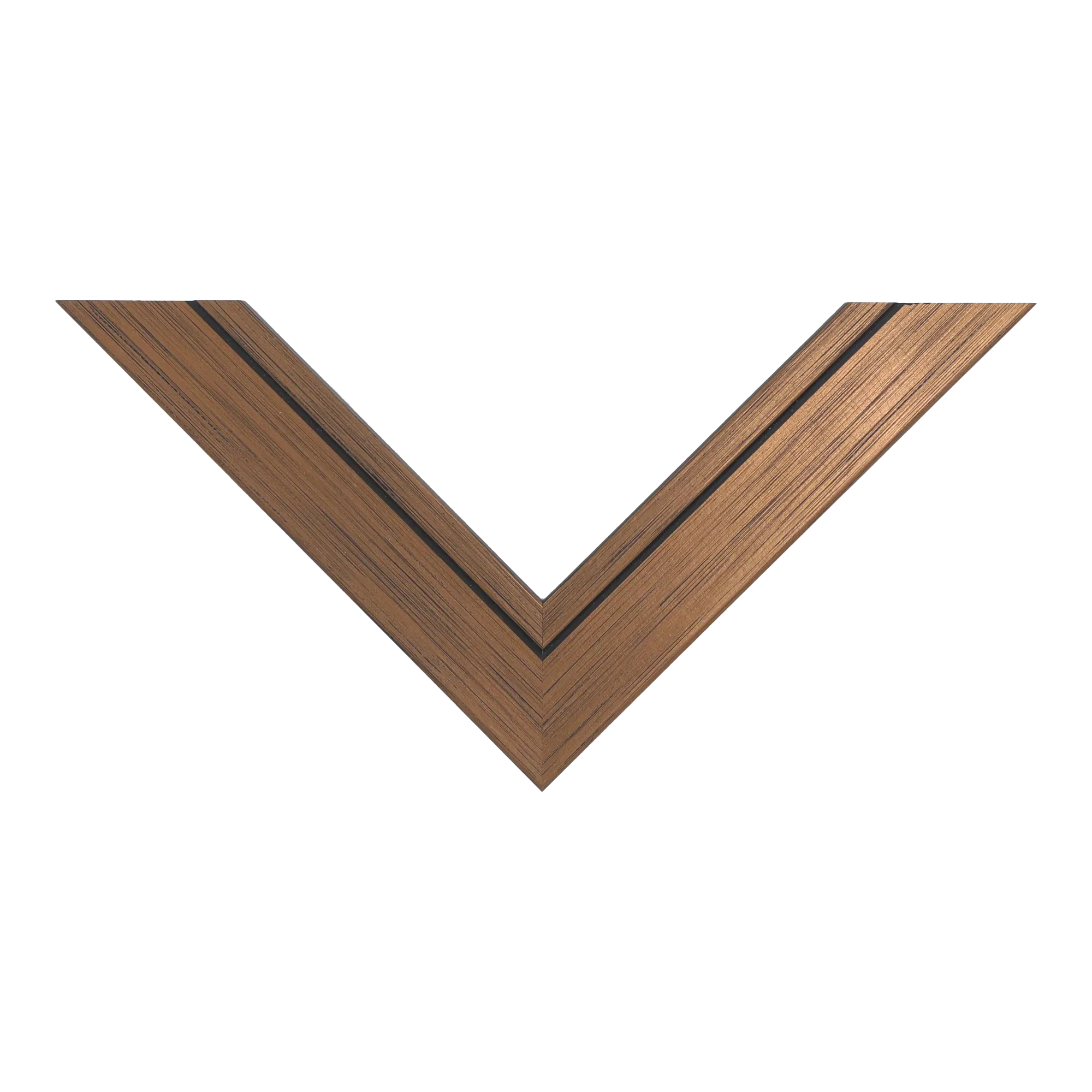 Top view of Lined picture frame in bronze