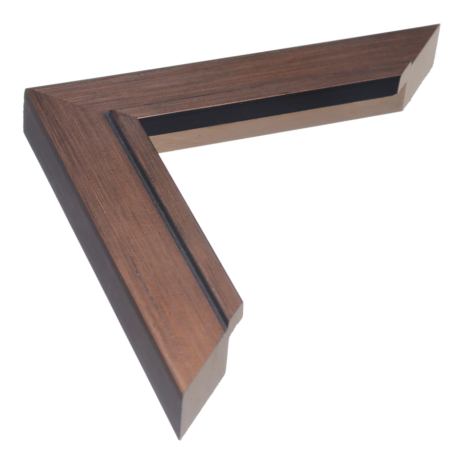 Lined in bronze picture frame