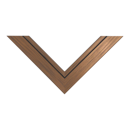 Top view of Lined picture frame in bronze