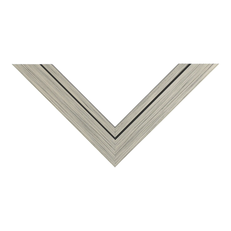 Top view of Lined picture frame in champagne