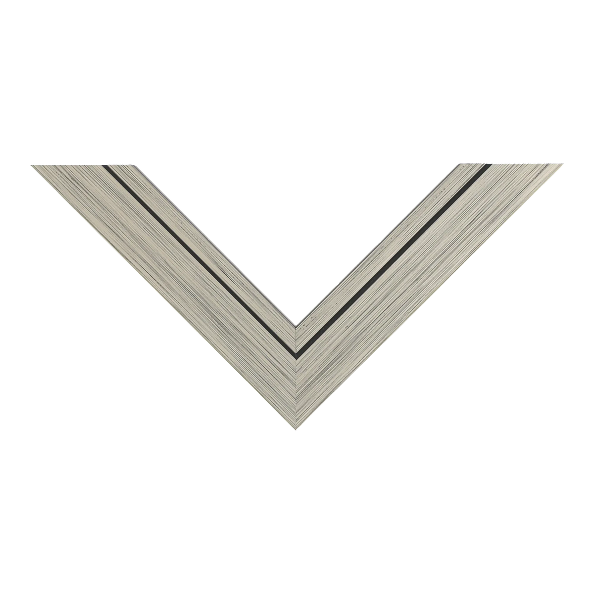 Top view of Lined picture frame in champagne