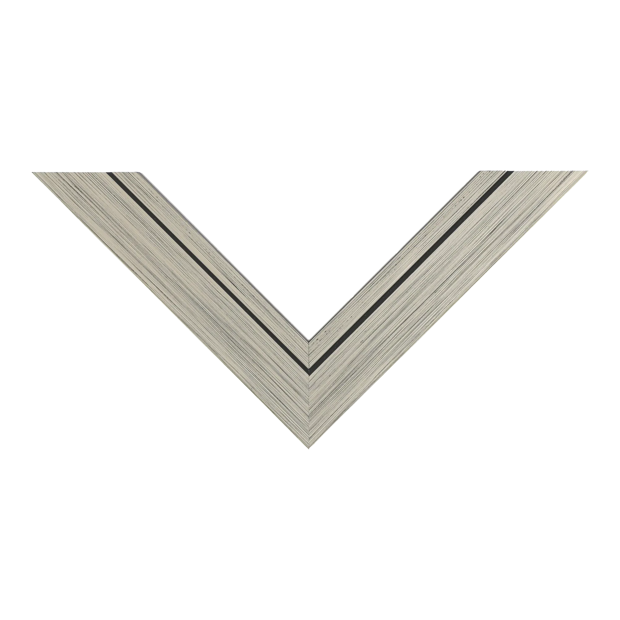 Top view of Lined picture frame in champagne