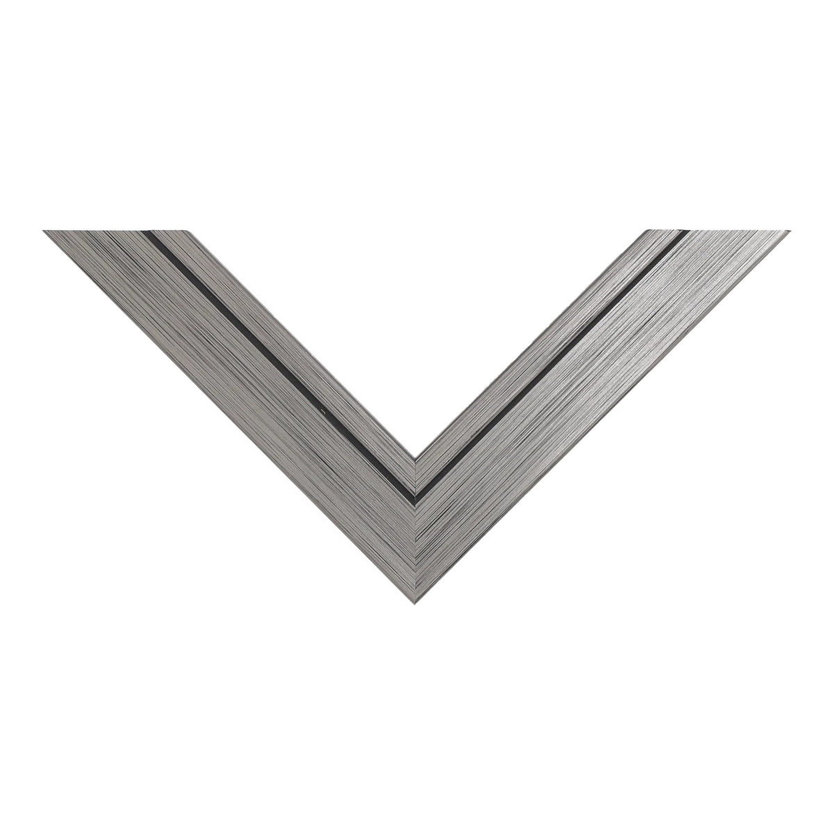 Top view of Lined picture frame in pewter