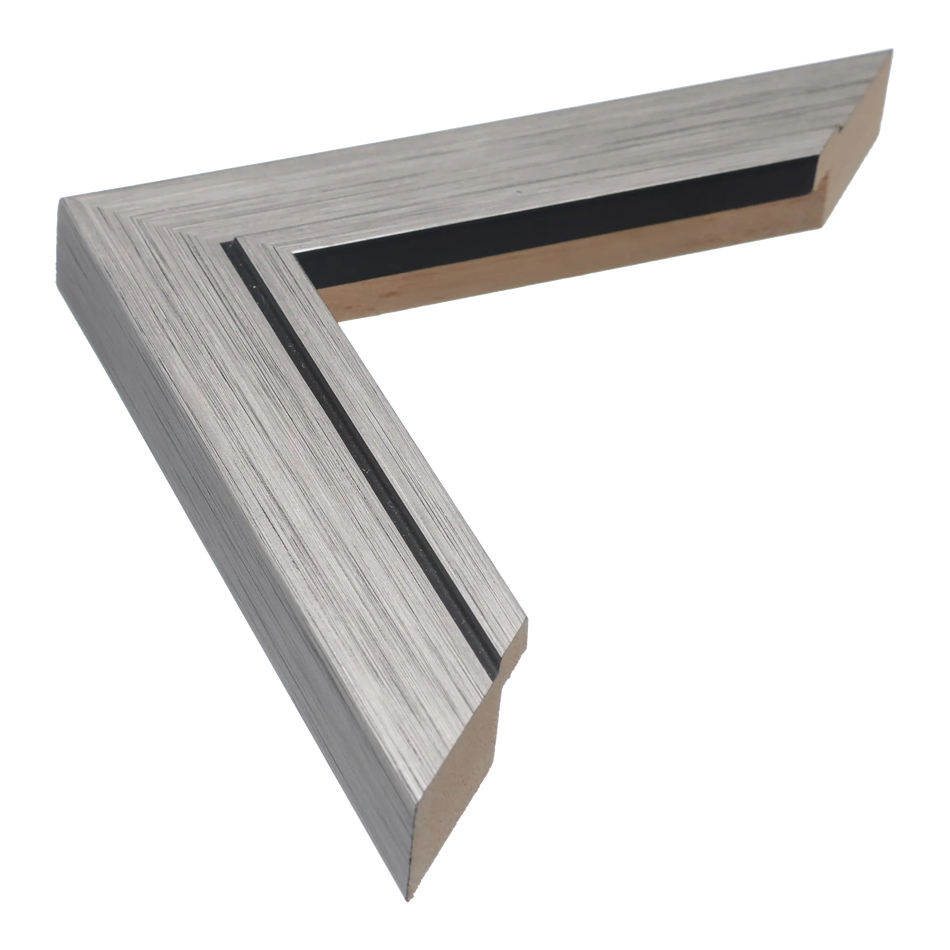 Lined in silver picture frame