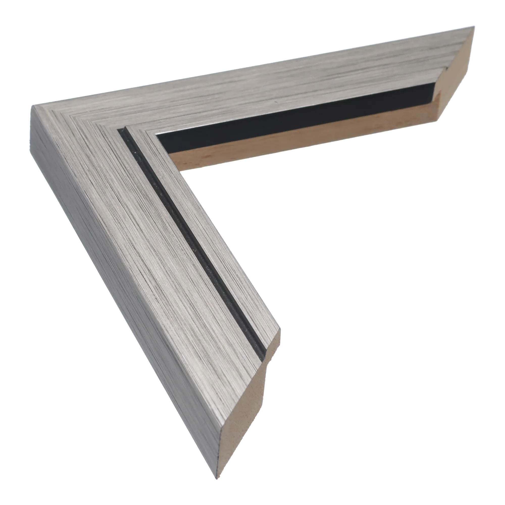 Lined in silver picture frame