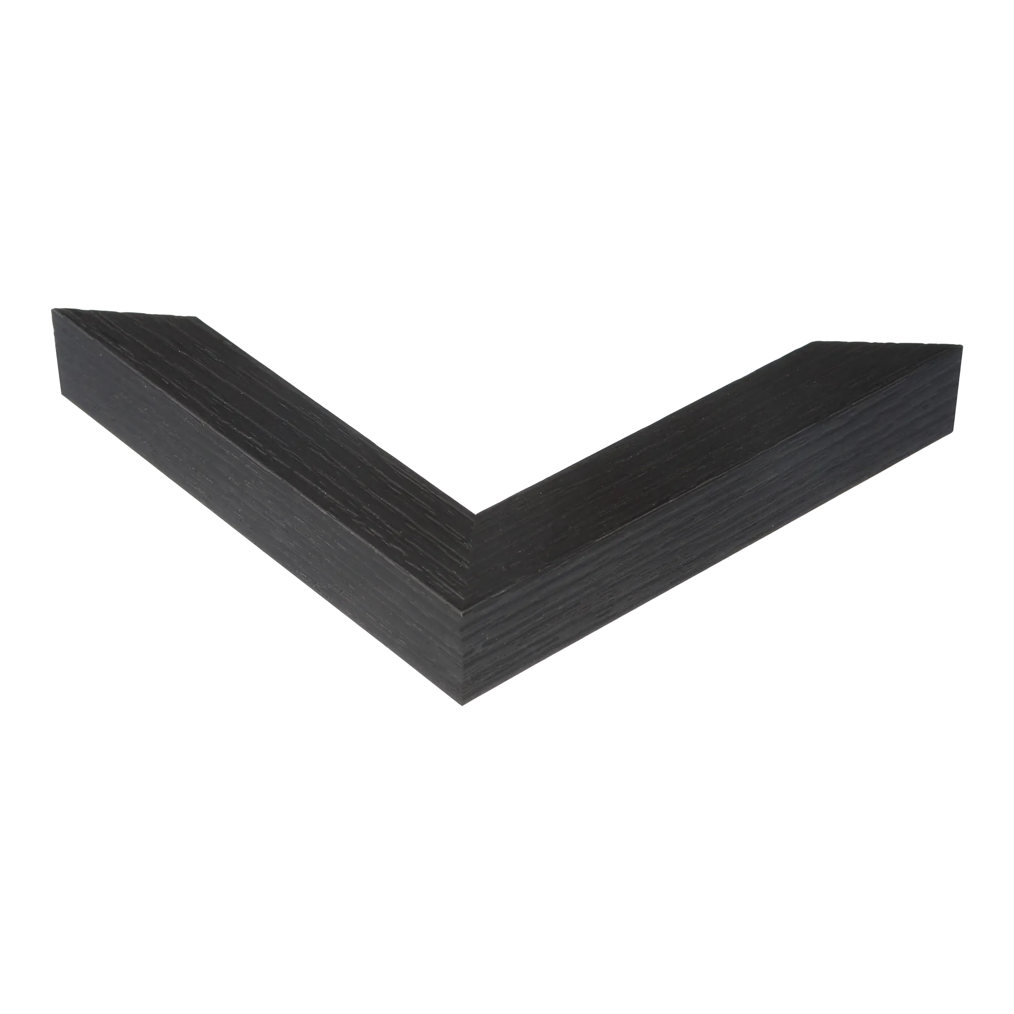 Corner view of Linear I in black picture frame