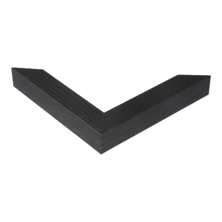 Corner view of Linear I in black picture frame