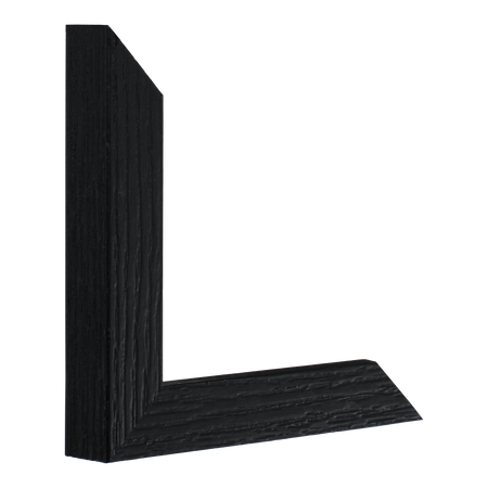Linear I in black picture frame