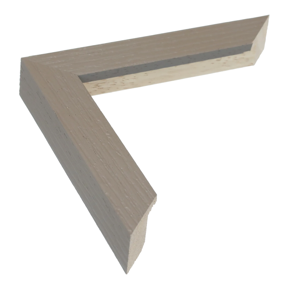 Linear I in grey picture frame