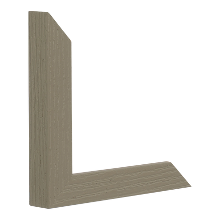Linear I in grey picture frame