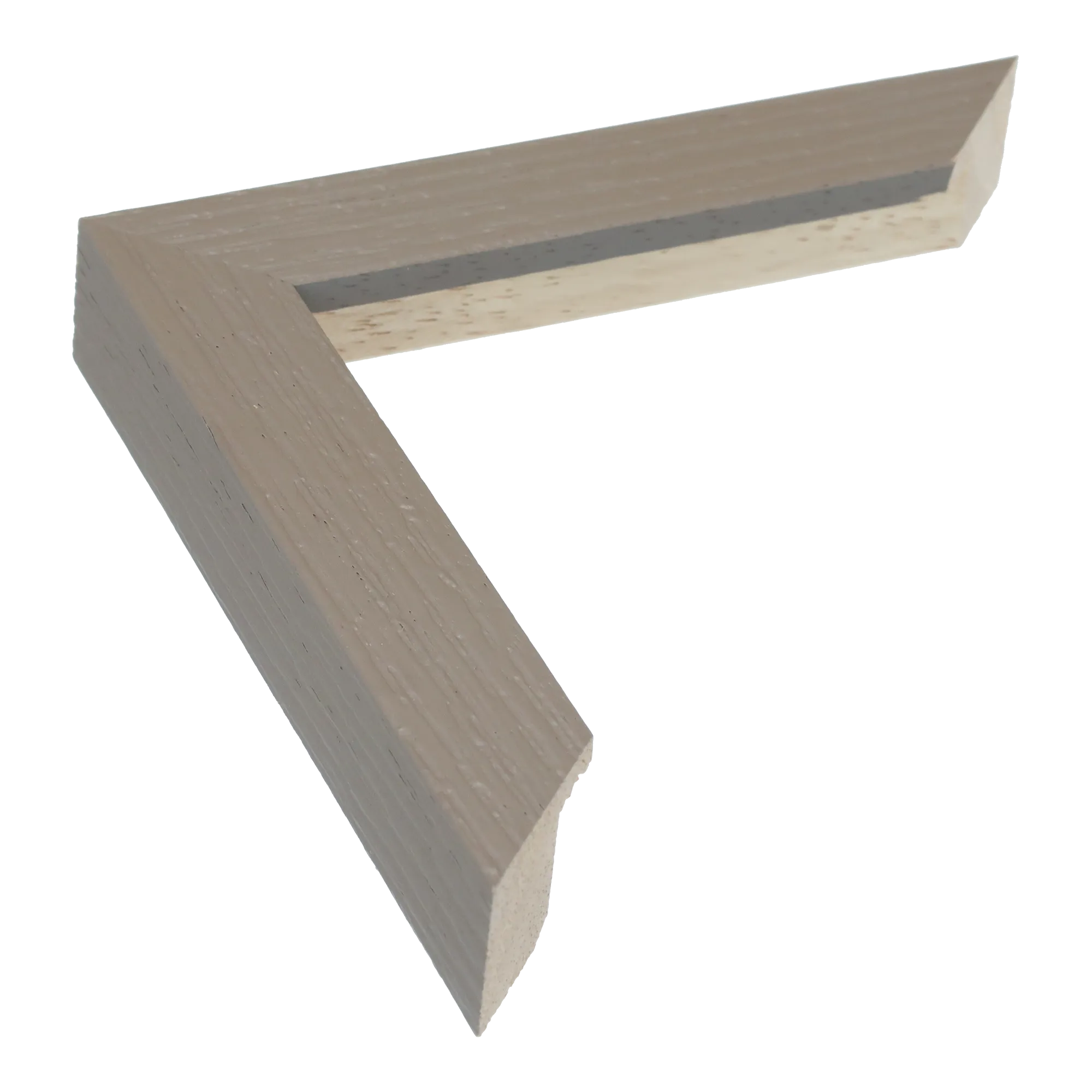 Linear I in grey picture frame