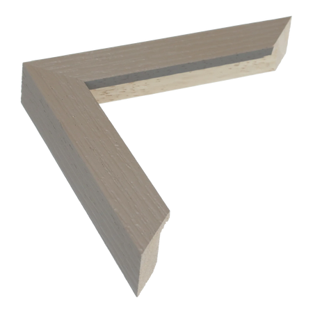 Linear I in grey picture frame