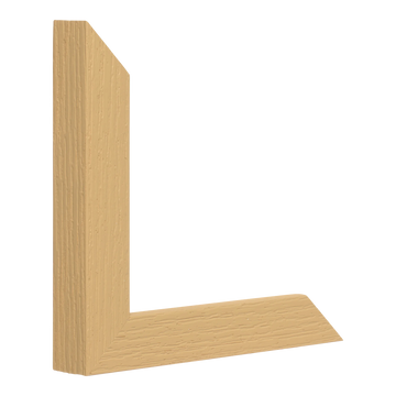 Vertical view of linear i oak picture frame sample