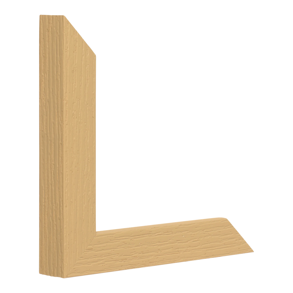 Vertical view of linear i oak picture frame sample