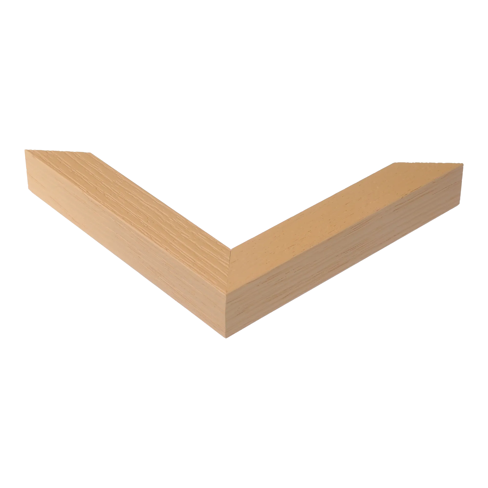 Corner view of Linear I in oak picture frame