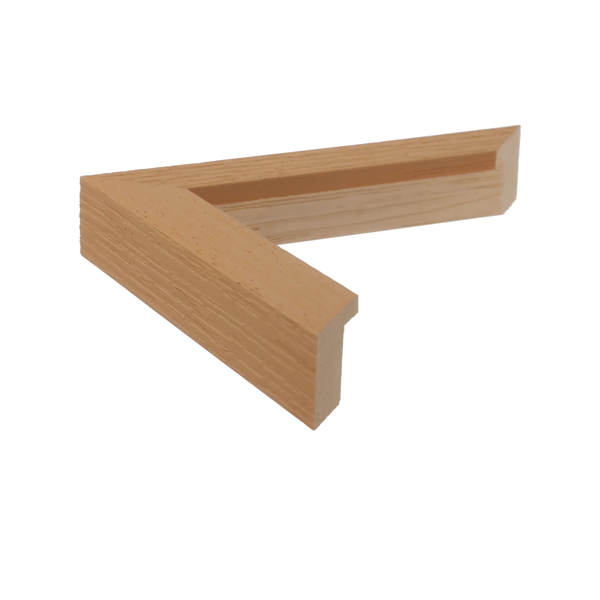 Side view of Linear I picture frame in oak