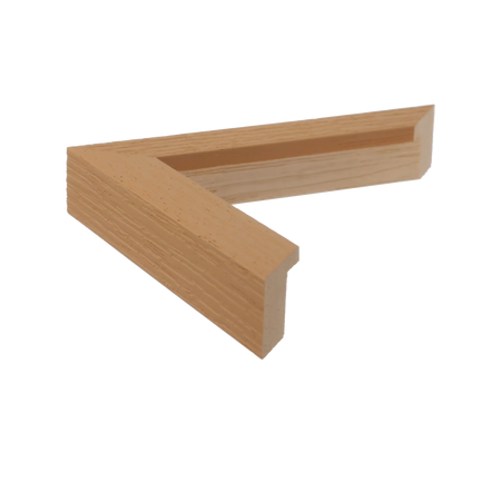 Side view of Linear I picture frame in oak