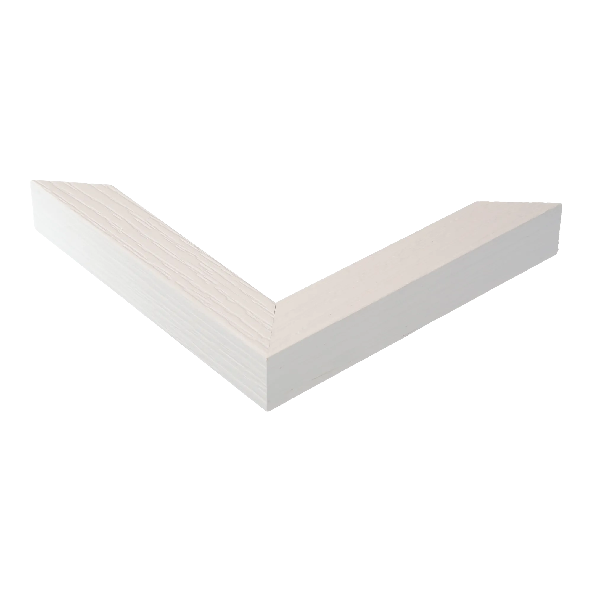 Corner view of Linear I in white picture frame