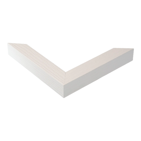 Corner view of Linear I in white picture frame