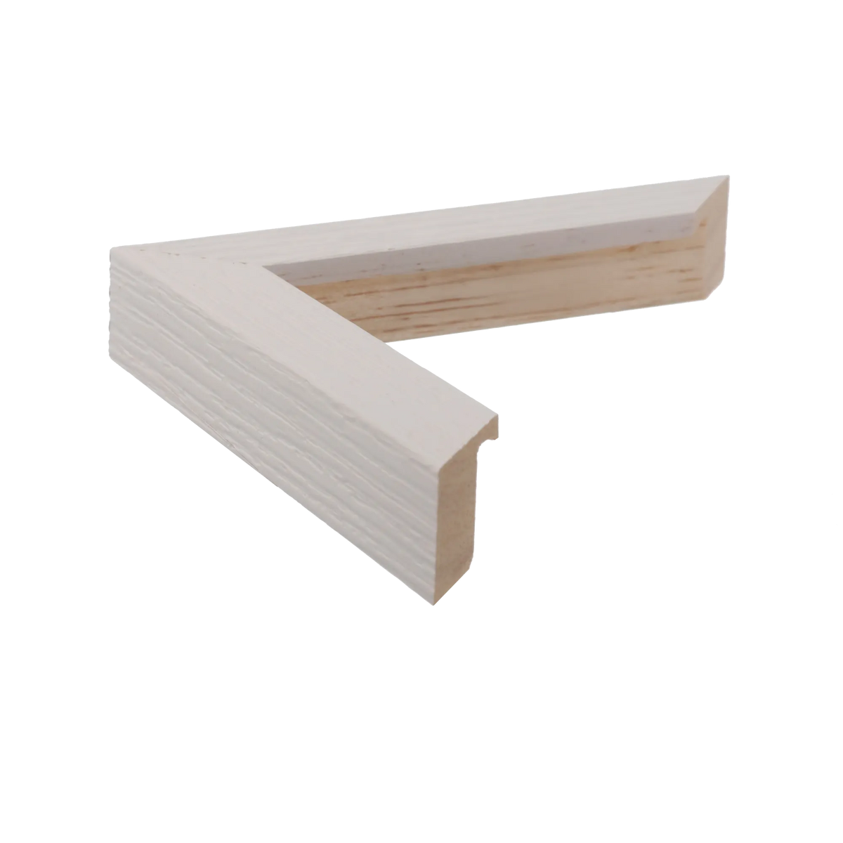 Side view of Linear I picture frame in white