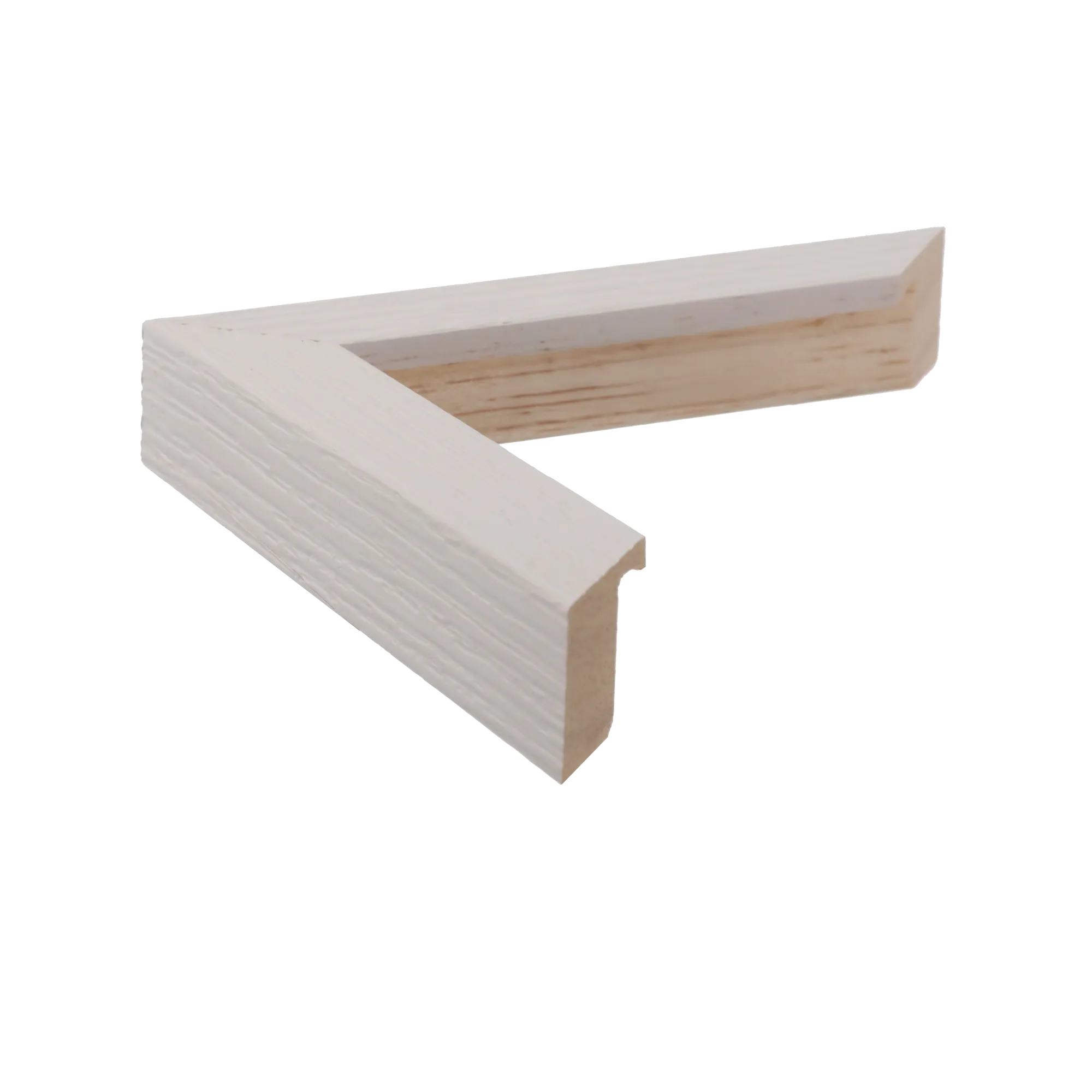 Side view of Linear I picture frame in white