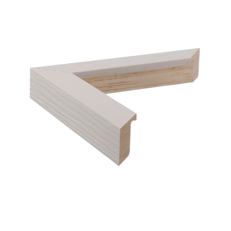 Side view of Linear I picture frame in white