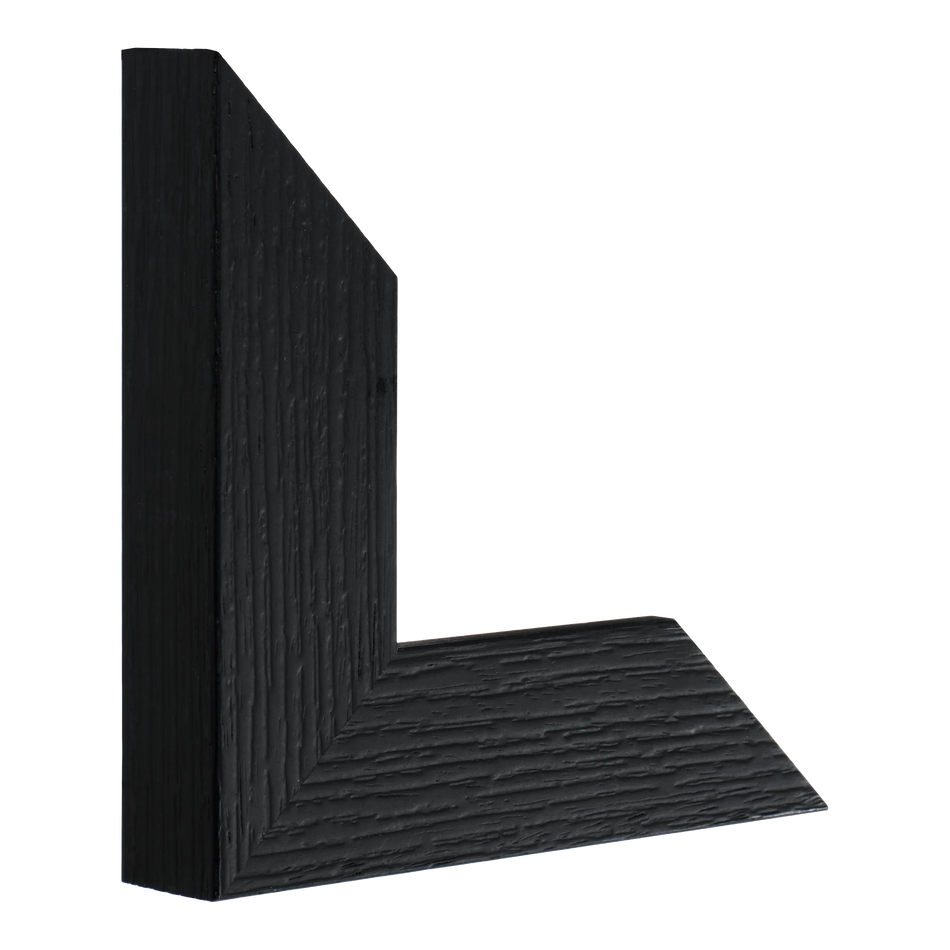 Vertical view of linear ii black grain picture frame