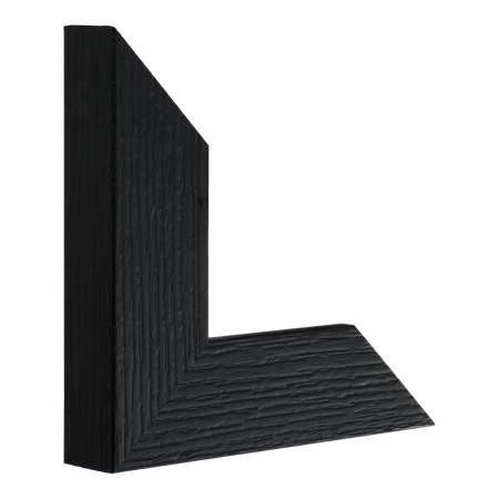 Vertical view of linear ii black grain picture frame
