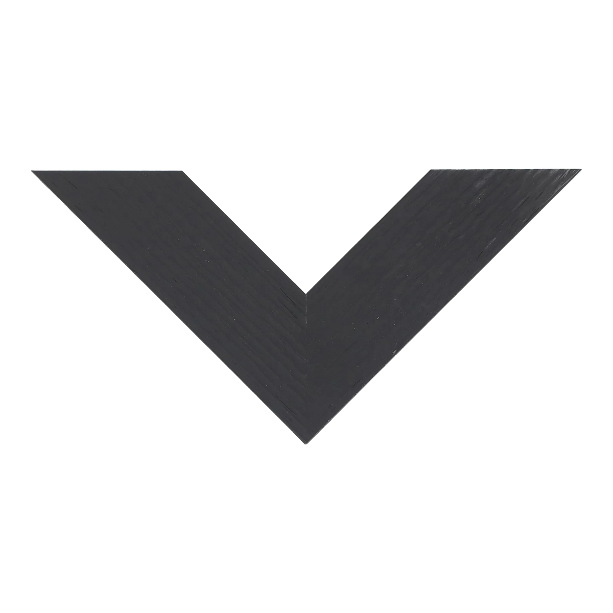 Top view of Linear II picture frame in black grain