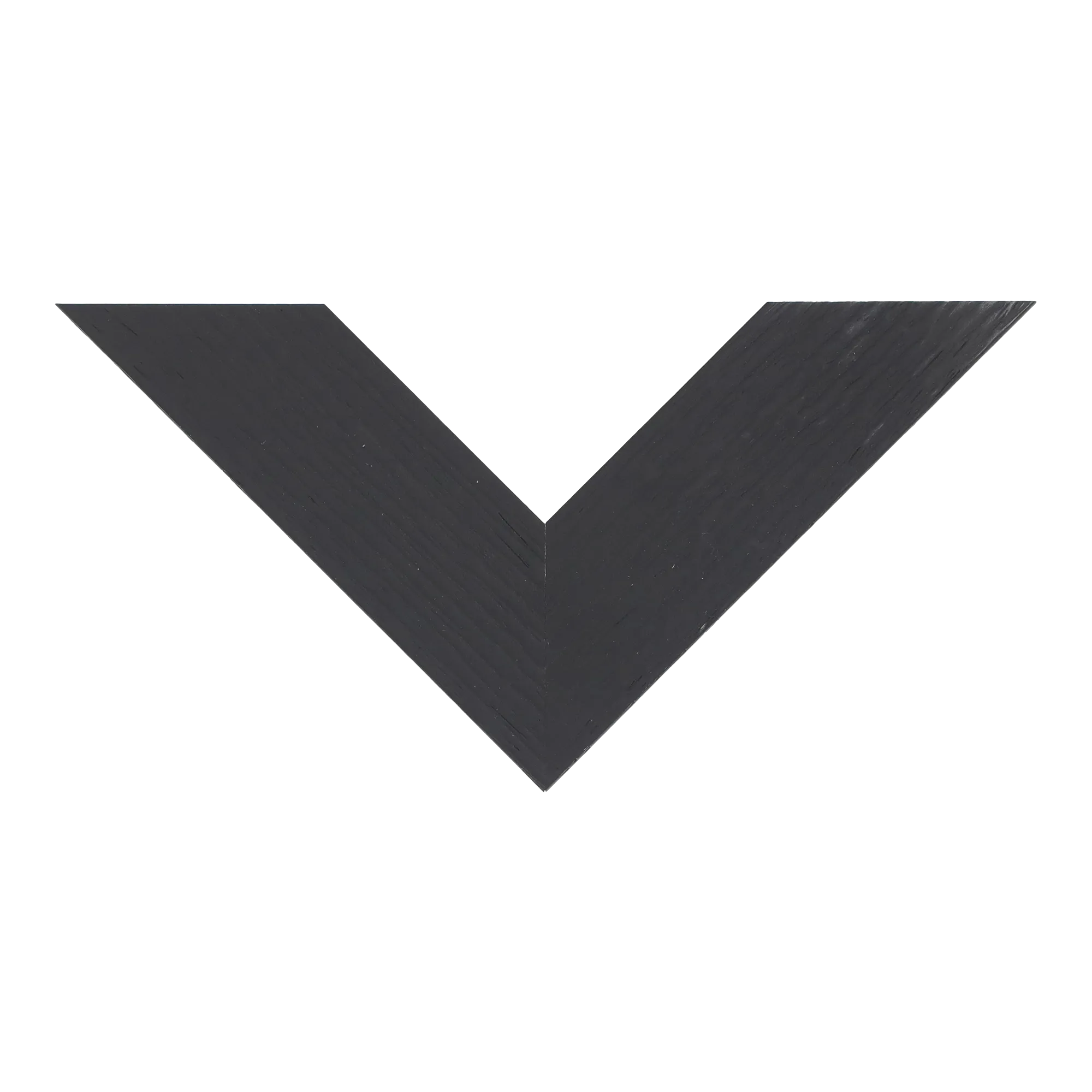 Top view of Linear II picture frame in black grain