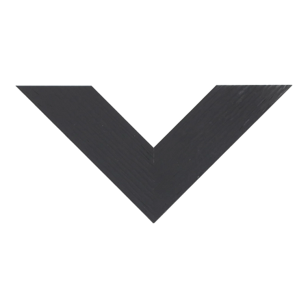 Top view of Linear II picture frame in black grain