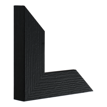 Vertical view of linear ii black grain picture frame sample