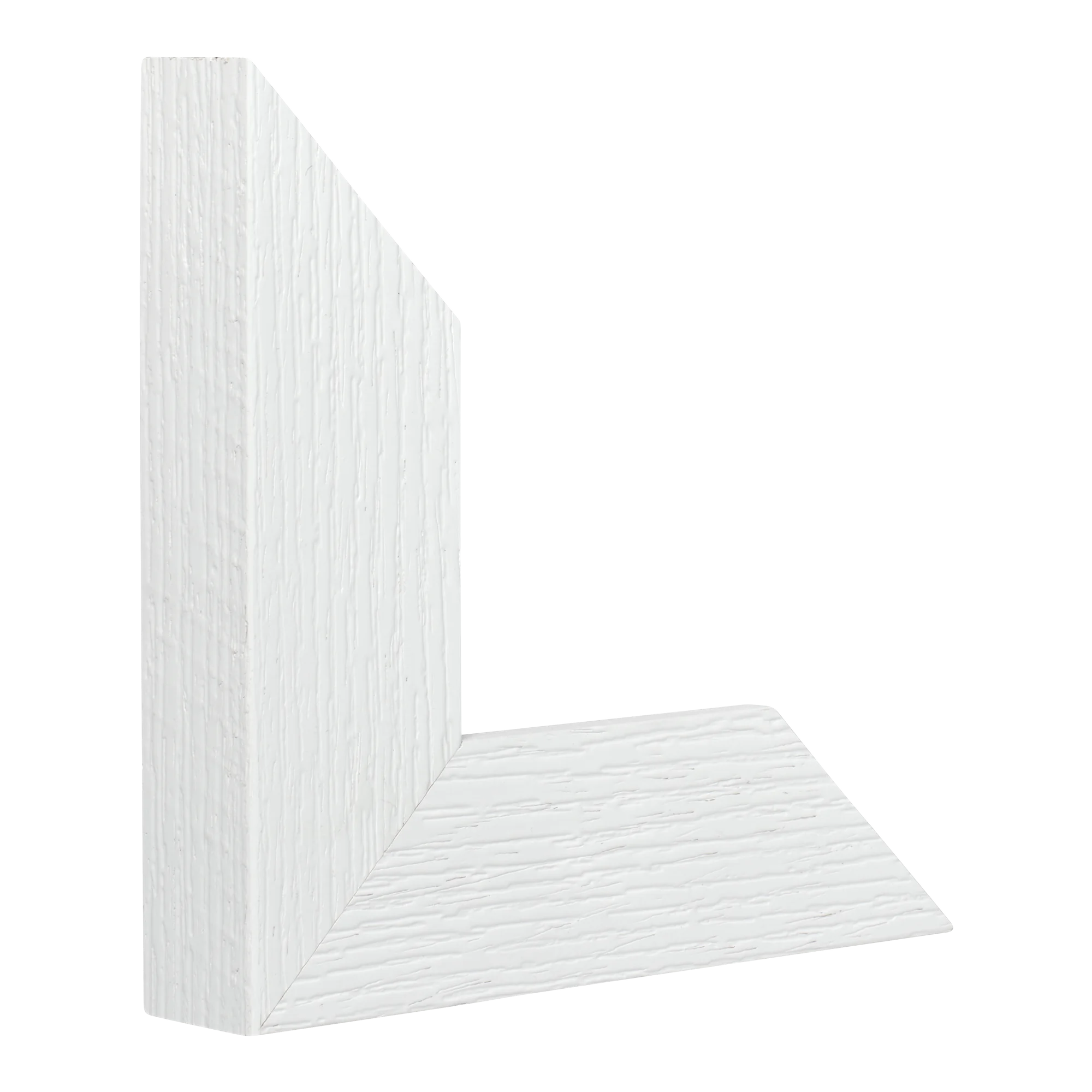 Vertical view of linear ii white grain picture frame