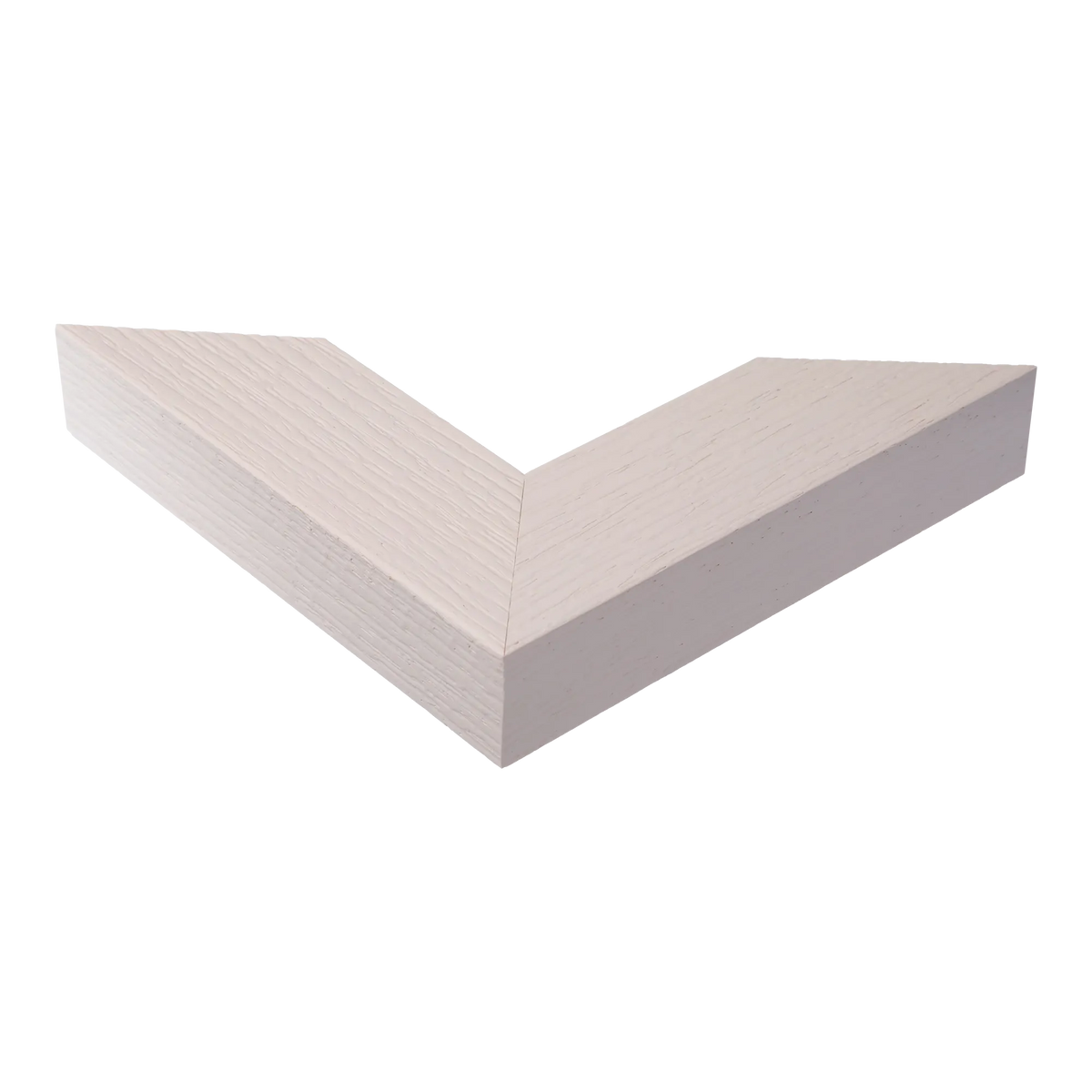 Corner view of Linear II in white grain picture frame