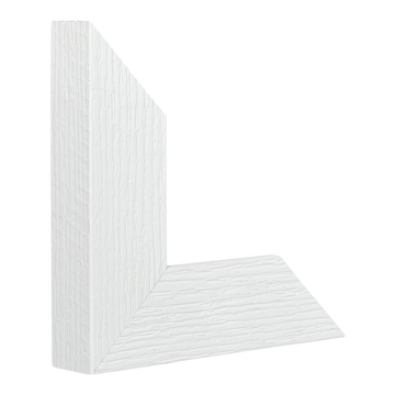 Vertical view of linear ii white grain picture frame sample