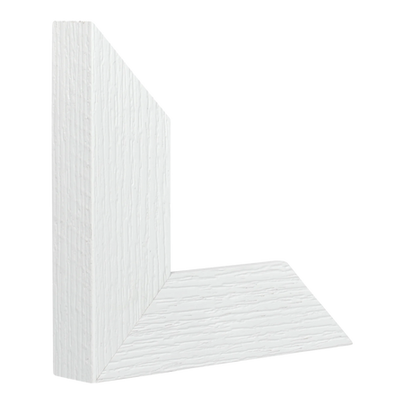 Vertical view of linear ii white grain picture frame