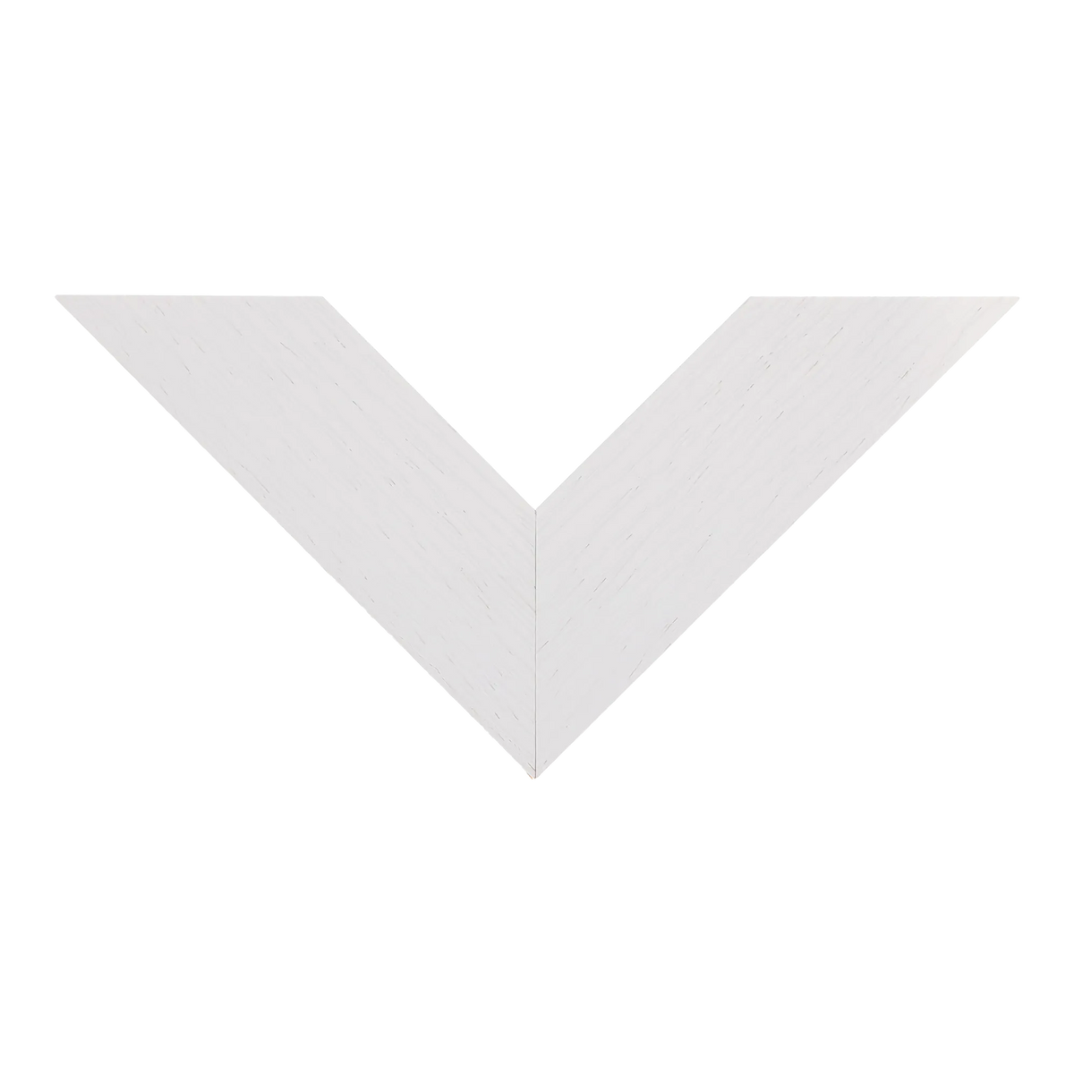 Top view of Linear II picture frame in white grain