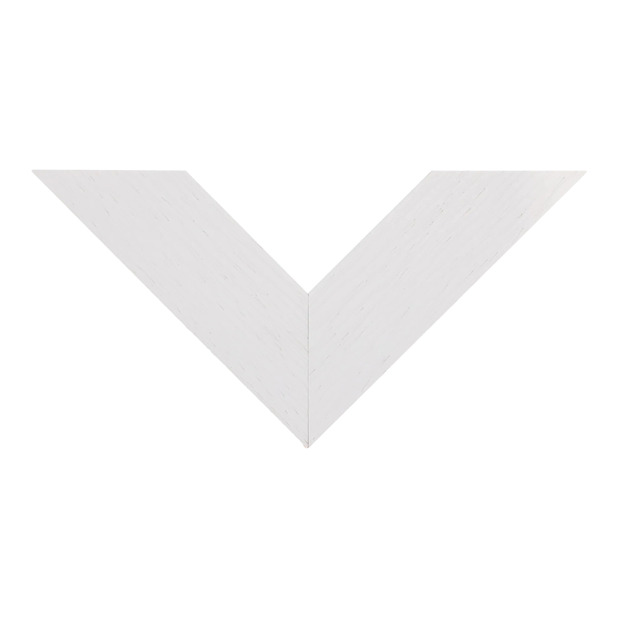 Top view of Linear II picture frame in white grain