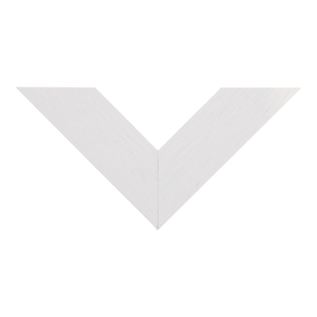 Top view of Linear II picture frame in white grain