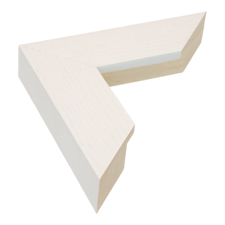 Linear II in white grain picture frame