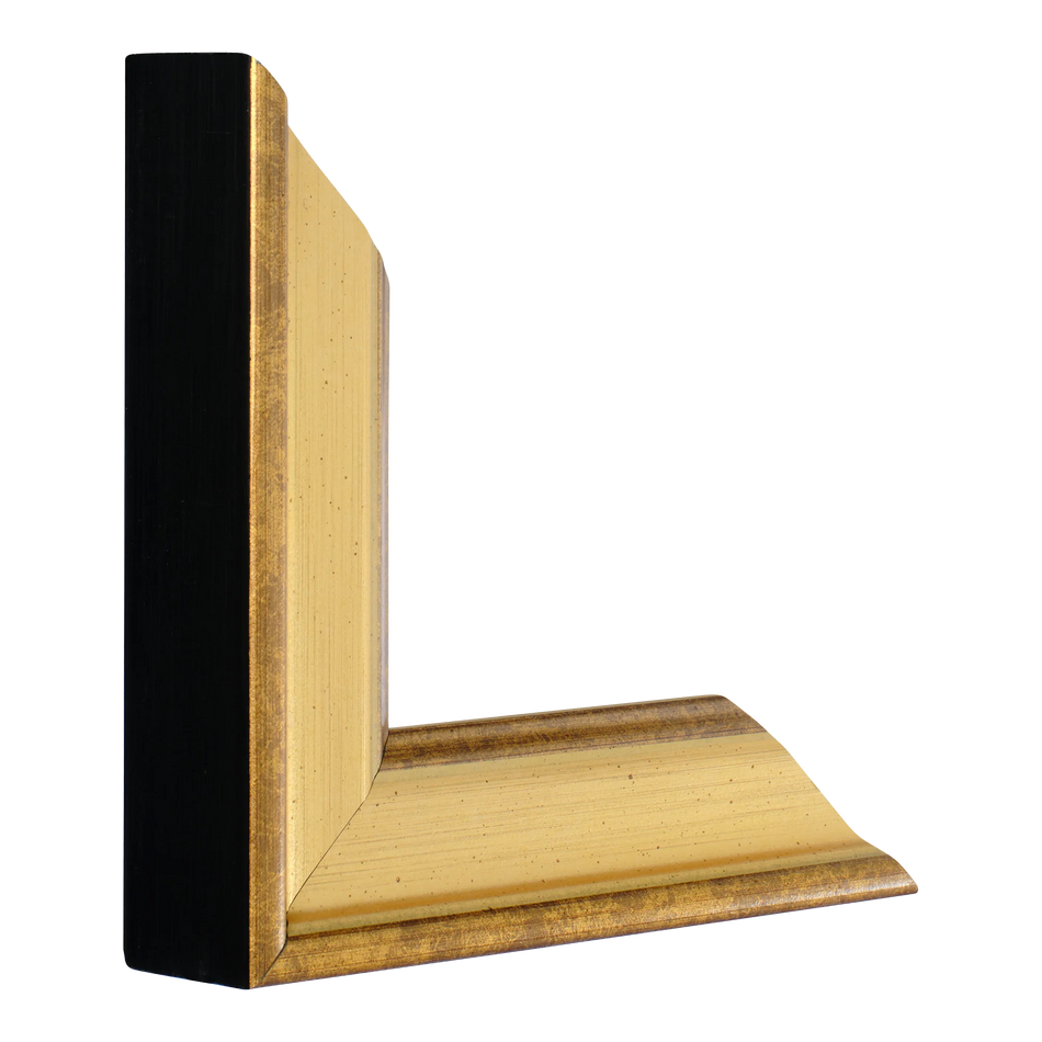 Vertical view of majestic gold picture frame