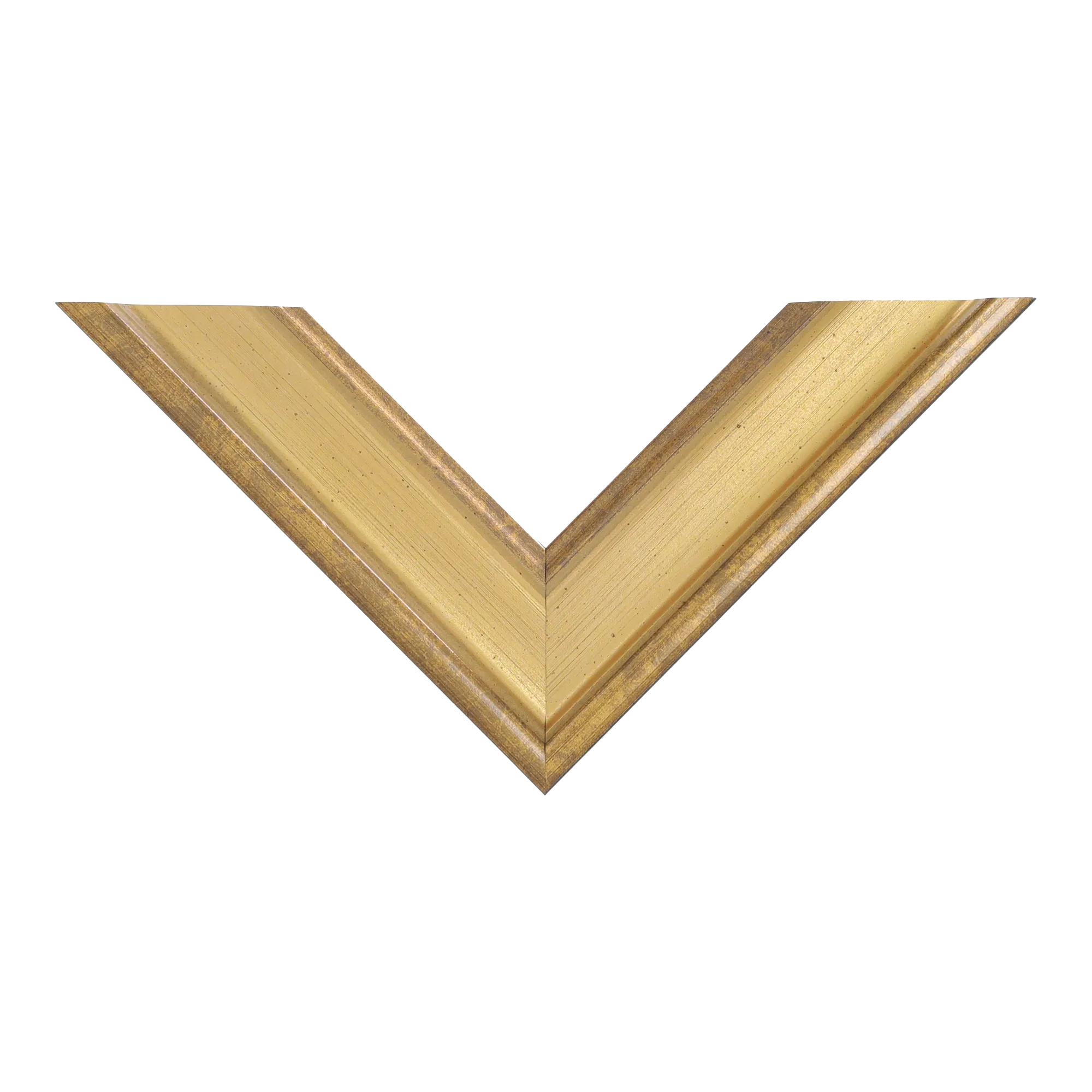 Top view of Majestic picture frame in gold
