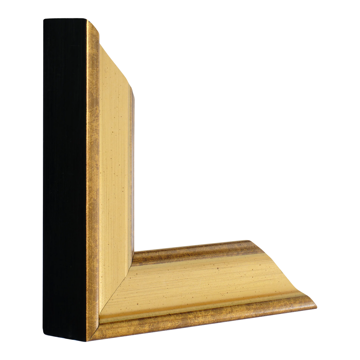 Vertical view of majestic gold picture frame sample