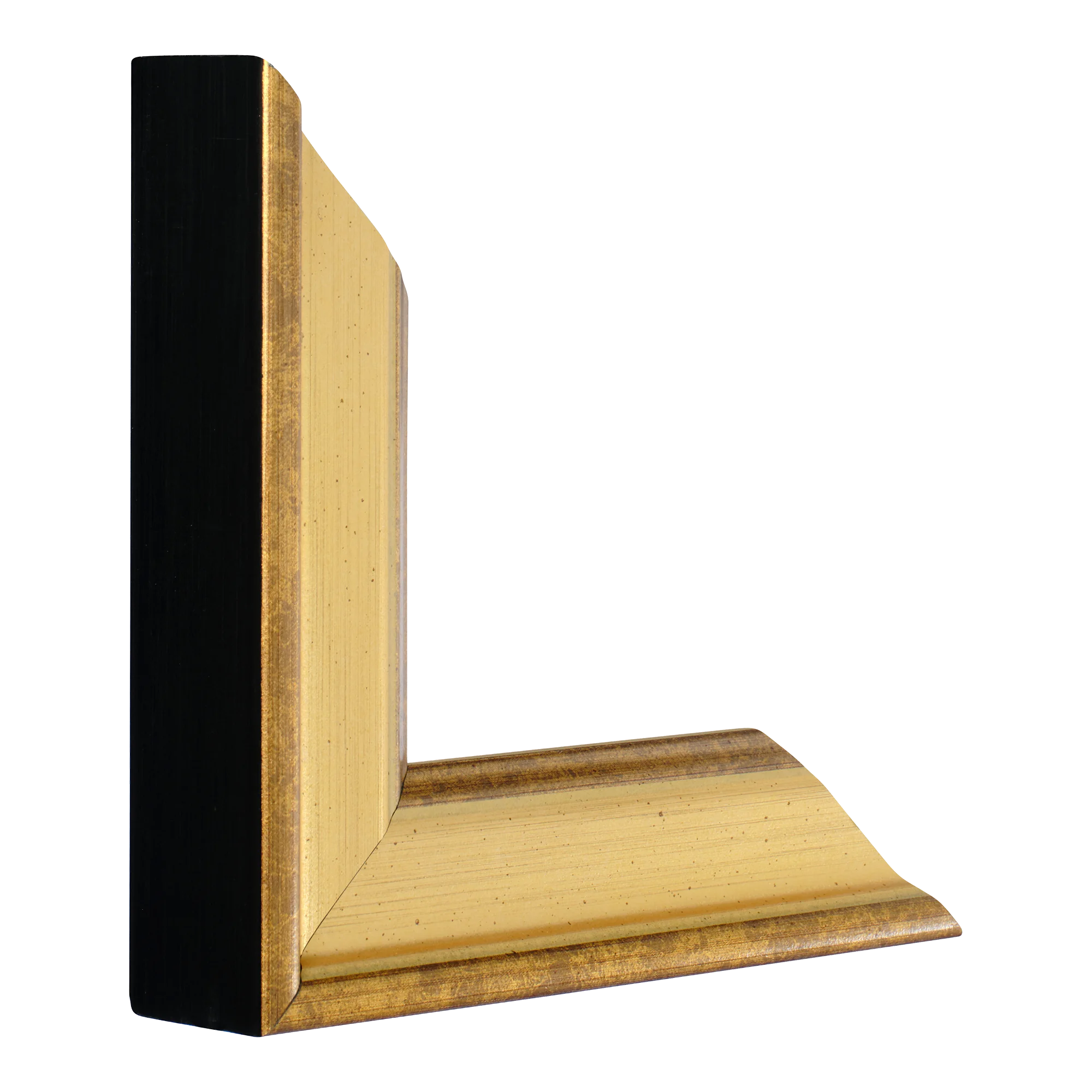 Vertical view of majestic gold picture frame sample