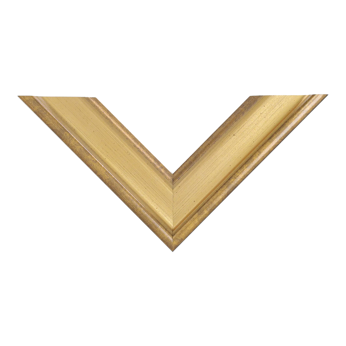 Top view of Majestic picture frame in gold