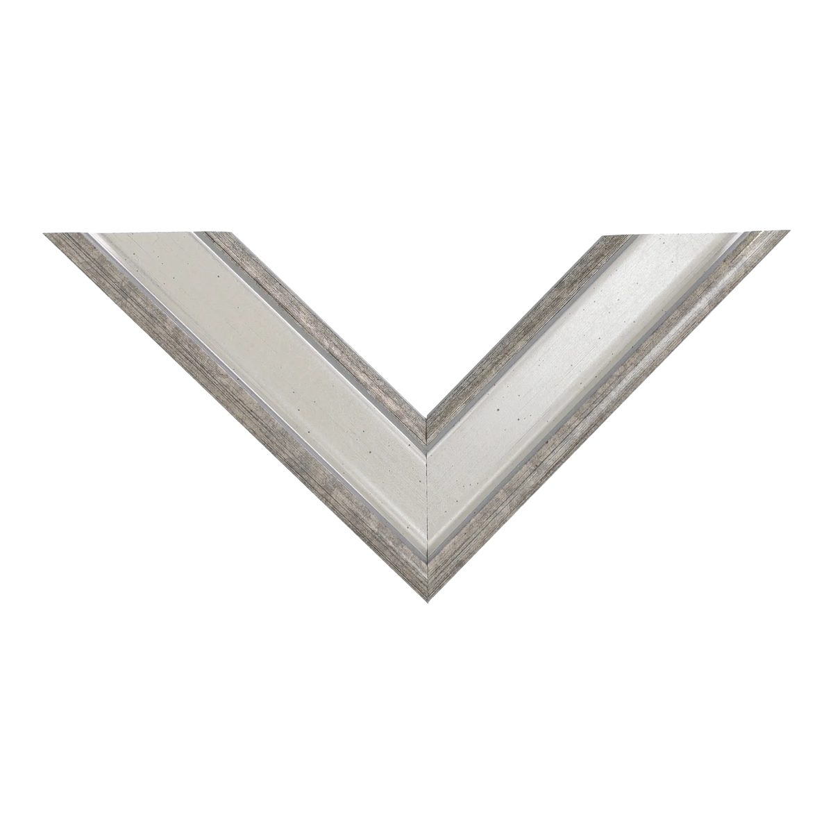 Top view of Majestic picture frame in silver